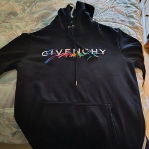 Givenchy Multicolor Logo Black Hoodie